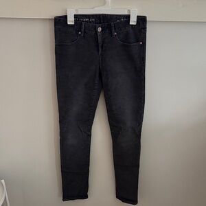 Gap Women’s 1969 Always Skinny Charcoal Gray Corduroy Jeans 27/4 Stretch